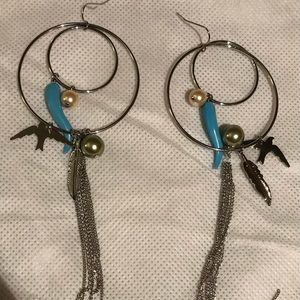 Urban Outfitters Bird Double Hoops Earrings